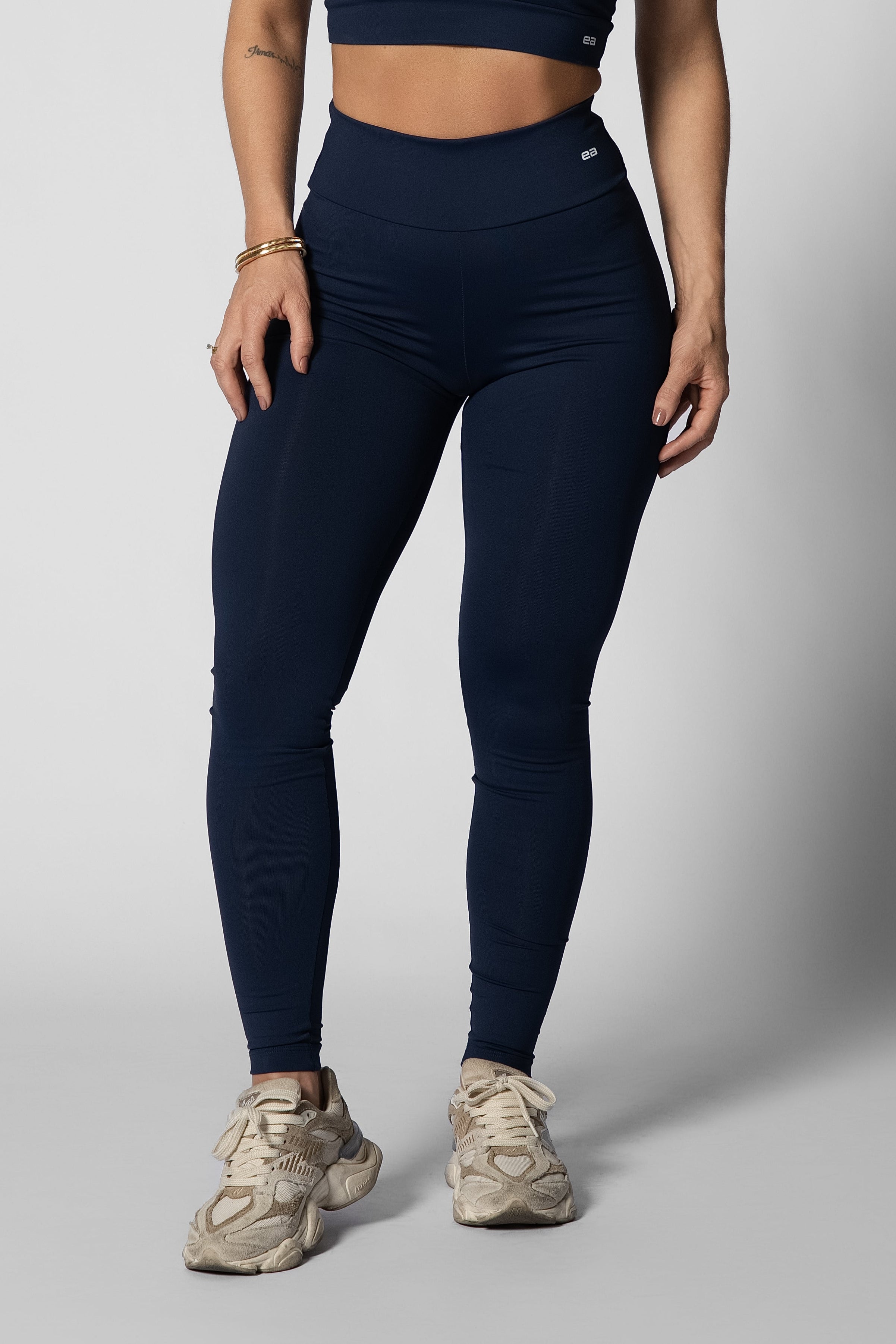 Legging de cós alto azul marinho